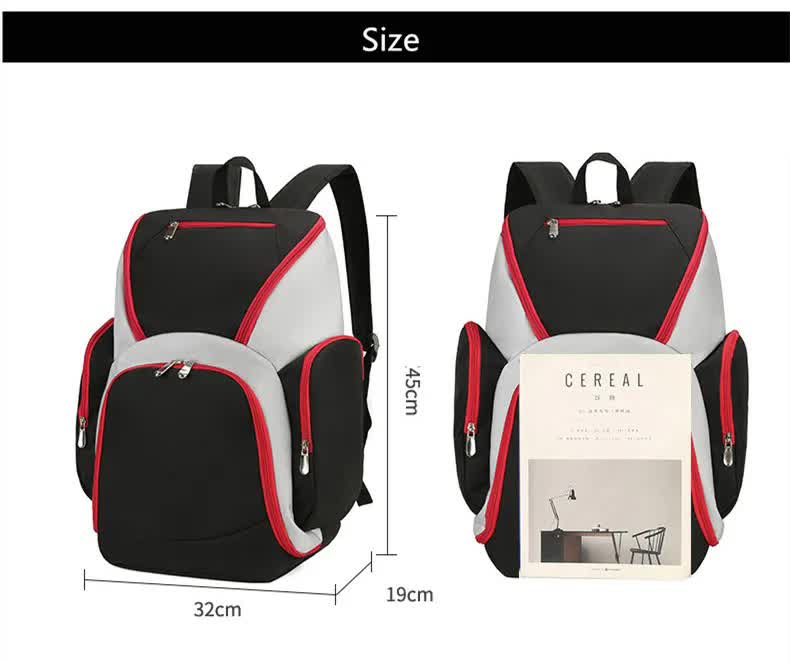 Black and yellow Large Capacity Oxford Cloth Basketball Backpack - Waterproof Gym & Travel Bag for Men & Women with S-Type Straps