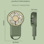 2-PCS White New Portable Handheld Air Cooler Fan - Foldable Desktop USB Rechargeable Mini Fan with Climbing Buckle