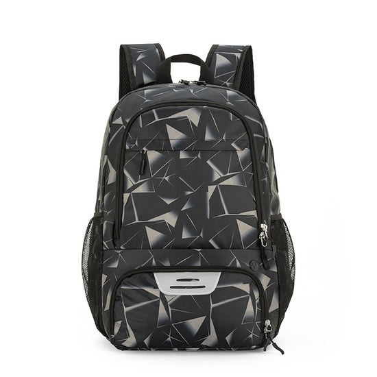 Grey Sports Backpack with Separate Shoe & Ball Compartments - Waterproof Gym Bag for Basketball, Soccer, Travel & Daily Use