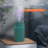 Green 2-in-1 Ultrasonic Air Humidifier with 7-Color LED Night Light - Quiet Desktop Mini Humidifier for Home, Office, Bedroom - Top-Down View