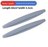 3-PCS Grey Universal Car Bumper Protector Strips - Carbon Fiber Look Anti-Scratch Guards (2-Pack)