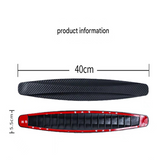 3-PCS Transparent Universal Car Bumper Protector Strips - Carbon Fiber Look Anti-Scratch Guards (2-Pack) - 45-Degree Angle