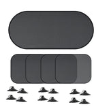 Black Universal Car Window Sun Shade Set - Mesh Fabric UV Protection(One hole-free rear gear + four hole-free side gears)