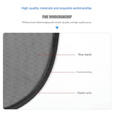 Black Universal Car Window Sun Shade Set - Mesh Fabric UV Protection(One solid rear panel + two angled panels + two solid side panels) - Close-Up Angle