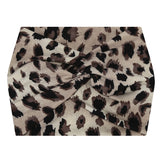 5-PCS Grey leopard print Women's Extra Wide Turban Headband - Elastic Yoga & Sports Hair Wrap