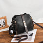 Black Fashion Women's Bucket Bag - Summer Crossbody Shoulder Handbag with Keychain