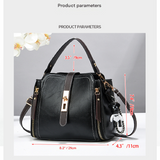 Earthy yellow Fashion Women's Bucket Bag - Summer Crossbody Shoulder Handbag with Keychain