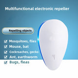 2-PCS White Ultrasonic Pest Repeller - Smart Frequency Electronic Device for Mosquitoes, Rodents & Insects - Top-Down View