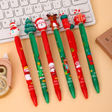 Christmas Theme Retractable Gel Pens (0.5mm Black Ink) - Festive Student & Office Holiday Gift Pack (36 Pcs) - Front View