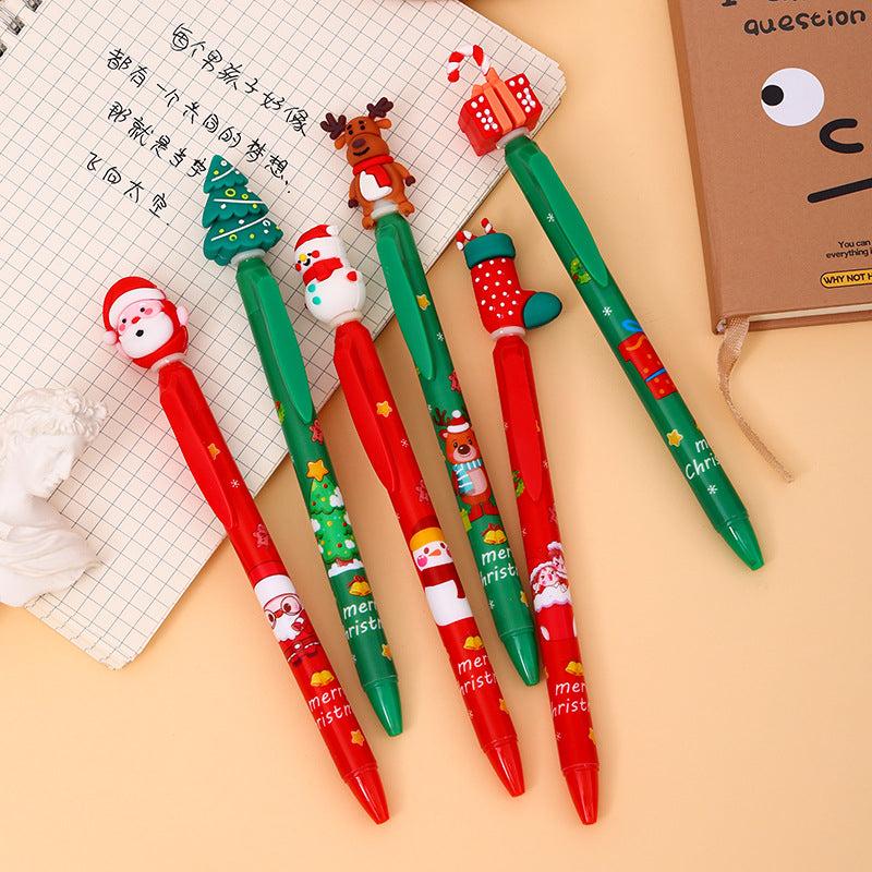 Christmas Theme Retractable Gel Pens (0.5mm Black Ink) - Festive Student & Office Holiday Gift Pack (36 Pcs)