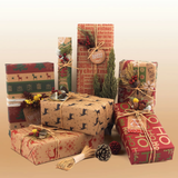 Christmas Gift Wrapping Paper 6-Pack - Vintage Kraft Style for Holiday Presents, 70x50cm