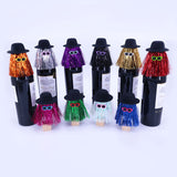 5-PCS Bronze color Halloween Party Wine Bottle Hats - Spooky Creative Bottle Decorations, Approx. 8x12cm - Side View
