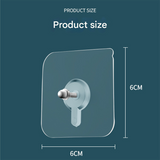 50-PCS Heavy Duty Adhesive Screw Stickers No Drilling Wall Hooks 6x6cm Waterproof Stainless Steel for Kitchen Bathroom Rental Friendly(12mm) - 45-Degree Angle