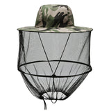 Phantom Camouflage Outdoor Fishing Hat with Mesh Head Net Sun Protection Bucket Cap Anti-Mosquito Fly Guard for Gardening Hiking & Beekeeping