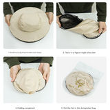 Phantom Camouflage Outdoor Fishing Hat with Mesh Head Net Sun Protection Bucket Cap Anti-Mosquito Fly Guard for Gardening Hiking & Beekeeping