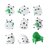 5-PCS Green Miniature Resin Bamboo and Bamboo Chair Figurines for DIY Micro Landscape Fairy Garden Accessories Terrarium Decor - Top-Down View