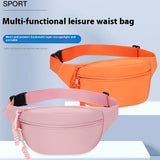 White Women's Fashion Crossbody Sling Bag Large Capacity Casual Shoulder Bag Waterproof Nylon Waist Pack for Travel Sports - Top-Down View