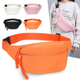 Black Women's Fashion Crossbody Sling Bag Large Capacity Casual Shoulder Bag Waterproof Nylon Waist Pack for Travel Sports - Side View