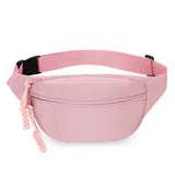 Pink Women's Fashion Crossbody Sling Bag Large Capacity Casual Shoulder Bag Waterproof Nylon Waist Pack for Travel Sports