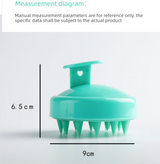 5-Pcs Green Soft Scalp Massager Shampoo Brush with Detachable Bristles Handheld Hair Scrubber for Deep Cleaning and Head Massage