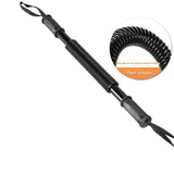 Black Power Twister Bar Upper Body Workout Equipment Chest Expander Arm Strengthener Spring Exerciser for Men Home Gym(30kg)