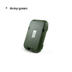 Army green RFID Blocking Aluminium Card Holder Wallet Waterproof Hard Shell Case with Cash Strap for Men Travel and Daily Use