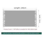 Light grey Nordic Knitted Throw Blanket with Tassels 130x230cm Soft Acrylic Diamond Pattern Sofa Cover Bed Runner and Travel Blanket