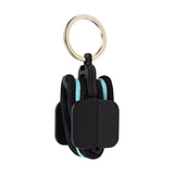 3-PCS Black Portable Hair Tie Organizer Keychain Compact Hair Accessories Holder with Clip for Travel School Bag and Purse