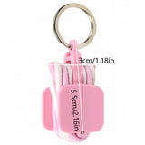 3-PCS Black Portable Hair Tie Organizer Keychain Compact Hair Accessories Holder with Clip for Travel School Bag and Purse - 45-Degree Angle