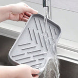 3-PCS White Large Drainable Soap Dish Tray with Anti-Slip Base for Bathroom Sink - Keeps Soap Dry and Organized in Australian Homes - Side View