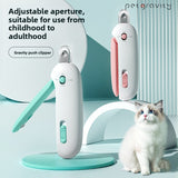 2-PCS Pink Adjustable Pet Nail Clipper with Safety Guard Professional Cat Dog Claw Trimmer with Hidden Nail File and Splash Proof Box - Front View