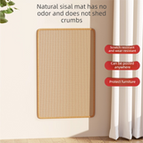 3-PCS Self-Adhesive Sisal Cat Scratching Mat Vertical Wall Mounted Scratcher Board for Furniture Protection(25cm*50cm) - Front View
