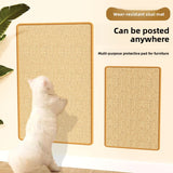 3-PCS Self-Adhesive Sisal Cat Scratching Mat Vertical Wall Mounted Scratcher Board for Furniture Protection(25cm*50cm)