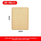 3-PCS Self-Adhesive Sisal Cat Scratching Mat Vertical Wall Mounted Scratcher Board for Furniture Protection(30cm*40cm)