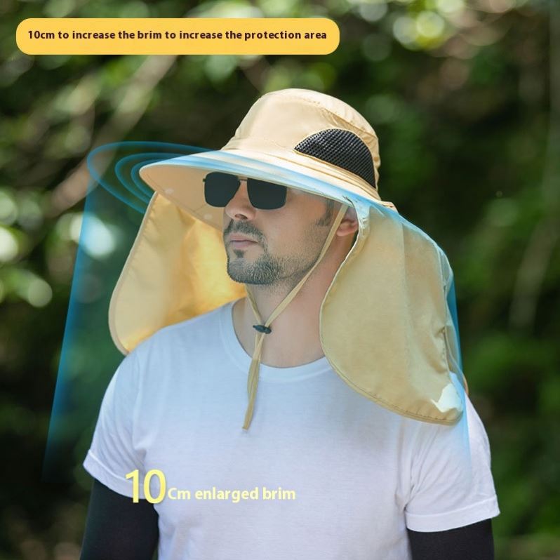 Pink UPF 50+ Sun Protection Fishing Hat Wide Brim Neck Flap Quick Dry Bucket Hat for Outdoor Hiking and Gardening