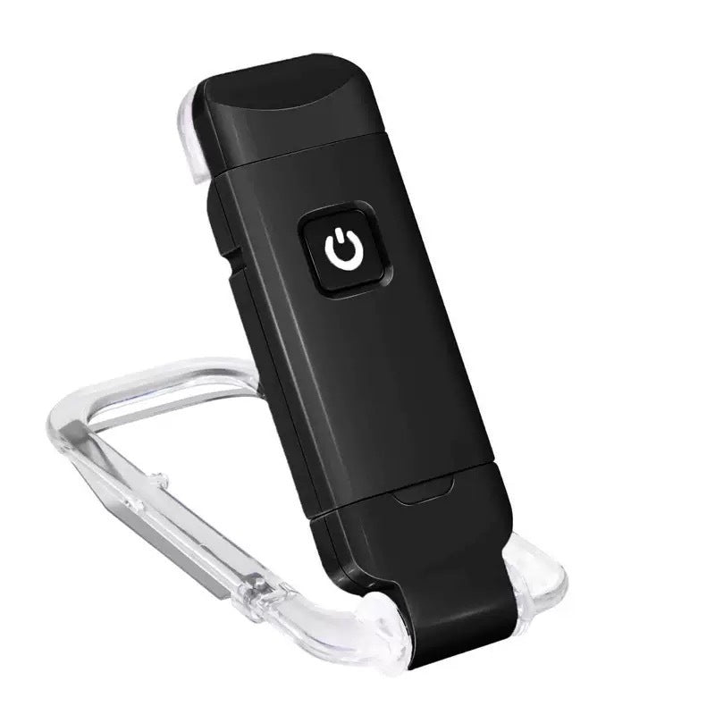 2-PCS Black Mini USB Rechargeable LED Book Light Eye Protection Reading Lamp with Adjustable Clip and Brightness for Kids Students Travel