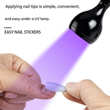 White 3W UV LED Gel Nail Curing Lamp Clip On Flexible Gooseneck Light 4 Brightness Levels for Gel Polish and Resin Curing - Top-Down View