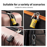 Yellow TSA Approved Cable Combination Padlock 3-Digit Security Lock for Travel Luggage Suitcase Gym Lockers Durable Steel Wire Australian Travel Essential - Side View