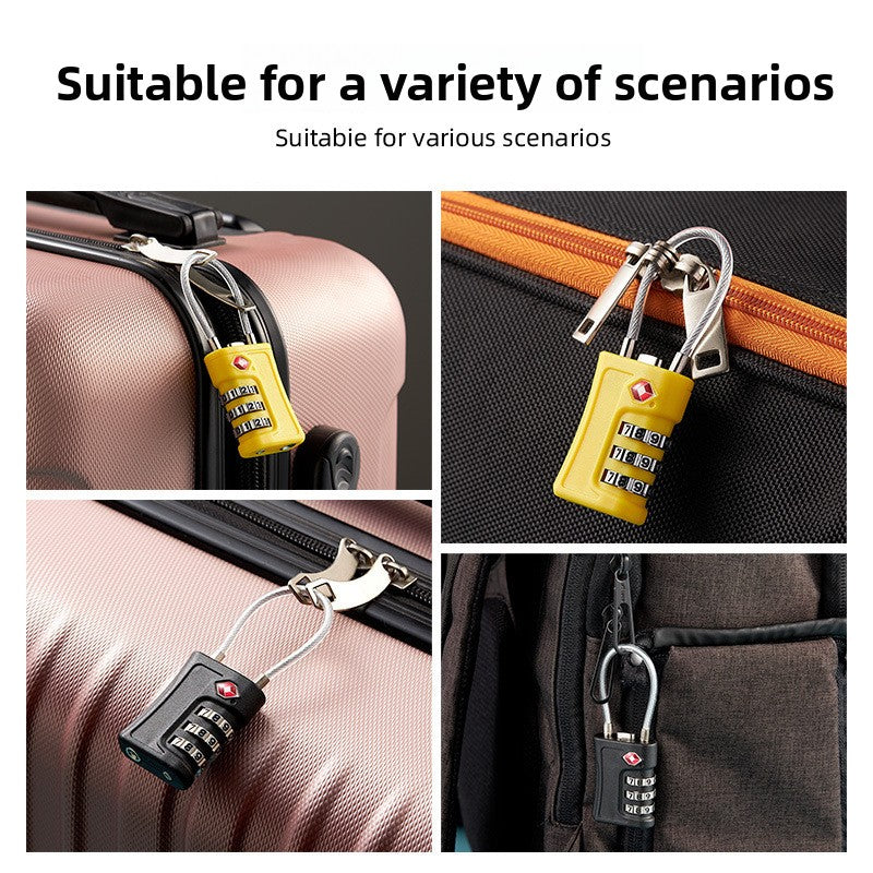 Pink TSA Approved Cable Combination Padlock 3-Digit Security Lock for Travel Luggage Suitcase Gym Lockers Durable Steel Wire Australian Travel Essential