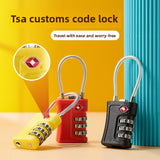 White TSA Approved Cable Combination Padlock 3-Digit Security Lock for Travel Luggage Suitcase Gym Lockers Durable Steel Wire Australian Travel Essential - Front View