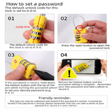 White TSA Approved Cable Combination Padlock 3-Digit Security Lock for Travel Luggage Suitcase Gym Lockers Durable Steel Wire Australian Travel Essential - Top-Down View