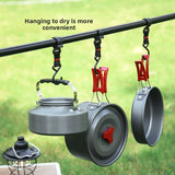 Portable Camping Cookware Set for 3-5 People Aluminum Kettle Pot Frying Pan Mess Kit with Folding Handles for Hiking and Outdoor Use
