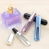 5-Pcs Rose red 5ml Refillable Perfume Atomizer Portable Bottom Fill Travel Spray Bottle for Fragrance and Aftershave Australian Travel Essential - 45-Degree Angle