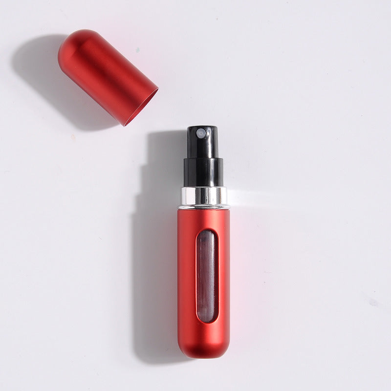 5-Pcs Red 5ml Refillable Perfume Atomizer Portable Bottom Fill Travel Spray Bottle for Fragrance and Aftershave Australian Travel Essential