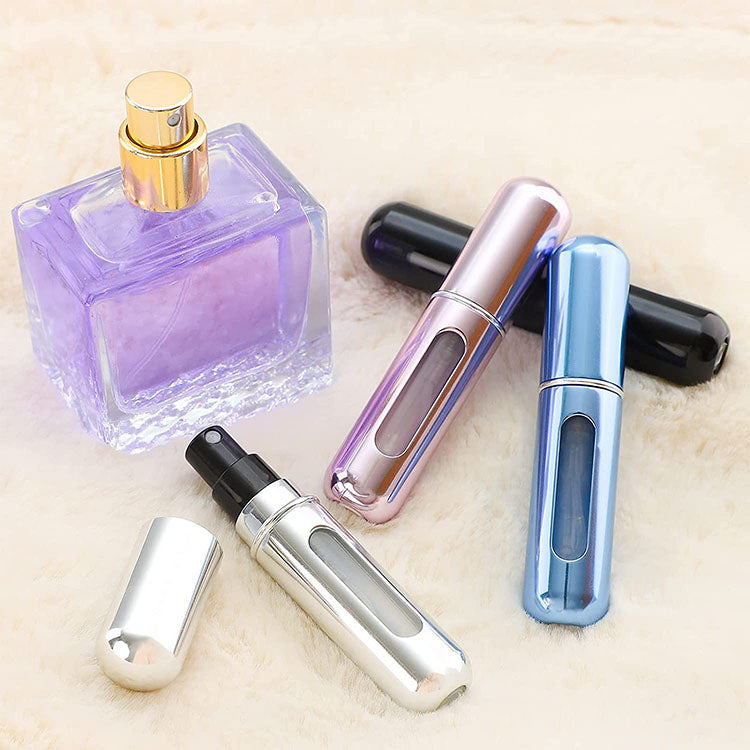 5-Pcs Red 5ml Refillable Perfume Atomizer Portable Bottom Fill Travel Spray Bottle for Fragrance and Aftershave Australian Travel Essential