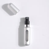 5-Pcs Silver 5ml Refillable Perfume Atomizer Portable Bottom Fill Travel Spray Bottle for Fragrance and Aftershave Australian Travel Essential