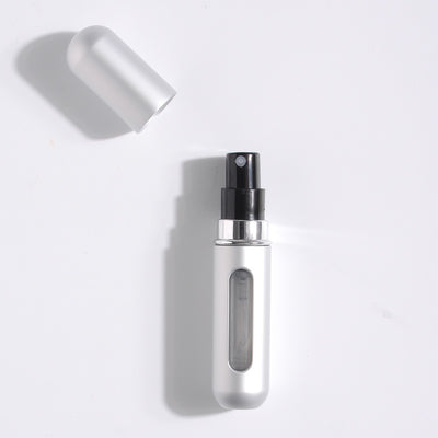 5-Pcs Silver 5ml Refillable Perfume Atomizer Portable Bottom Fill Travel Spray Bottle for Fragrance and Aftershave Australian Travel Essential
