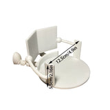 2-PCS White Novelty 3D Printed Reading Figure Toilet Roll Holder Fun Desktop Paper Stand Ornament for Bathroom Decor Unique Gift for Australian Homes - Side View