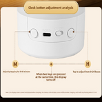 White Rechargeable LED Night Light with Remote Control Digital Clock Display 3 Color Modes Stepless Dimming Bedside Lamp for Nursing Camping Australia