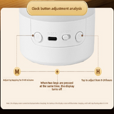 White Rechargeable LED Night Light with Remote Control Digital Clock Display 3 Color Modes Stepless Dimming Bedside Lamp for Nursing Camping Australia - Top-Down View